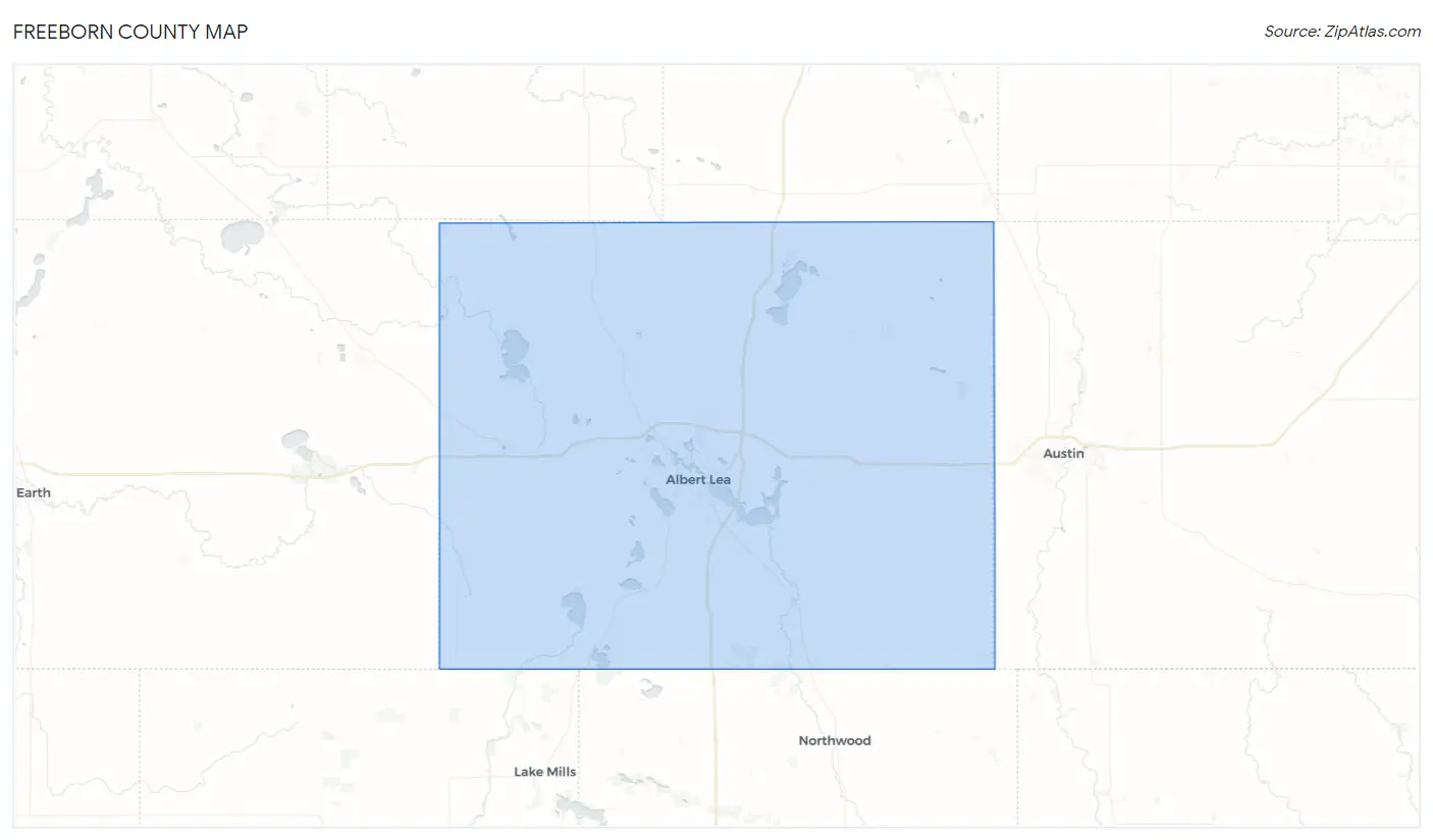 Freeborn County Map