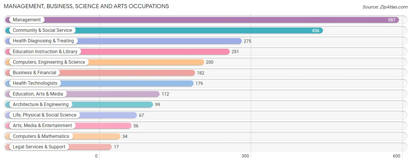 Management, Business, Science and Arts Occupations in Koochiching County