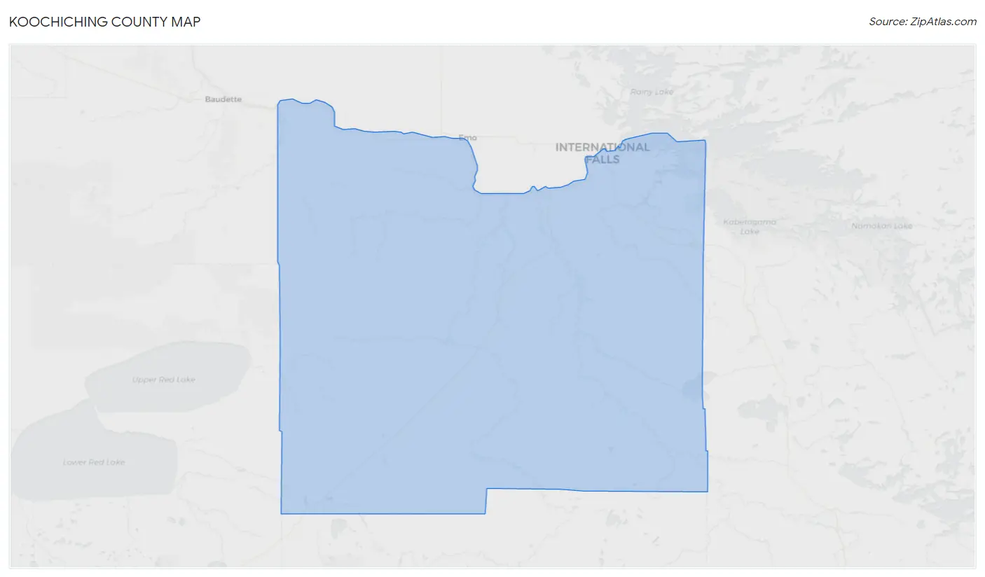 Koochiching County Map