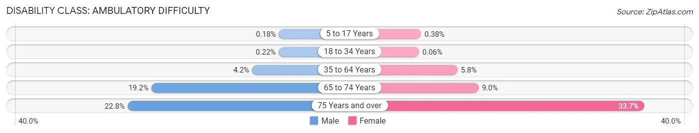 Disability in Martin County: <span>Ambulatory Difficulty</span>