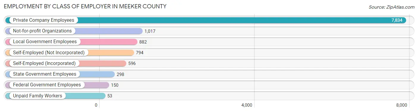 Employment by Class of Employer in Meeker County