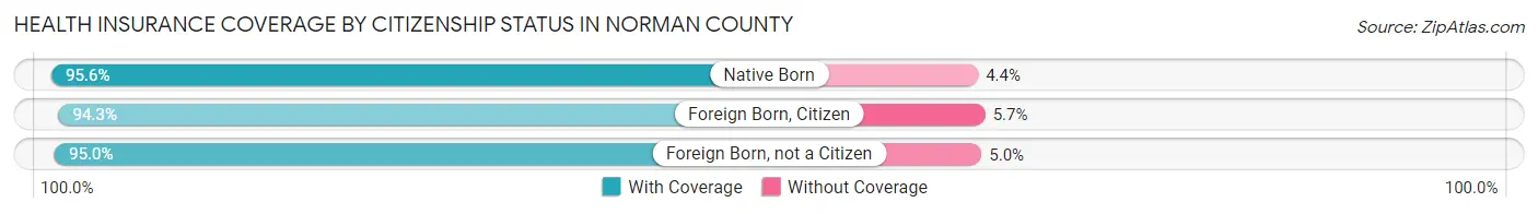 Health Insurance Coverage by Citizenship Status in Norman County