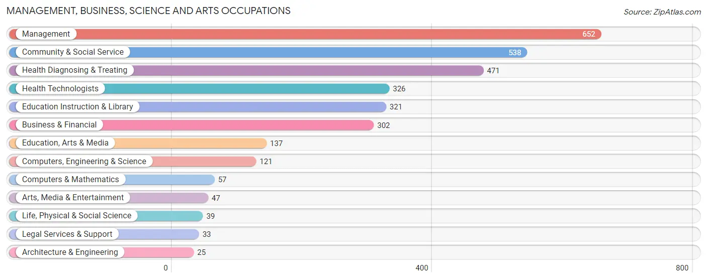 Management, Business, Science and Arts Occupations in Rock County