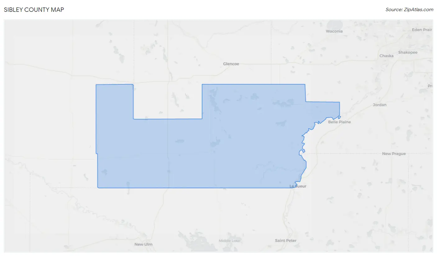 Sibley County Map