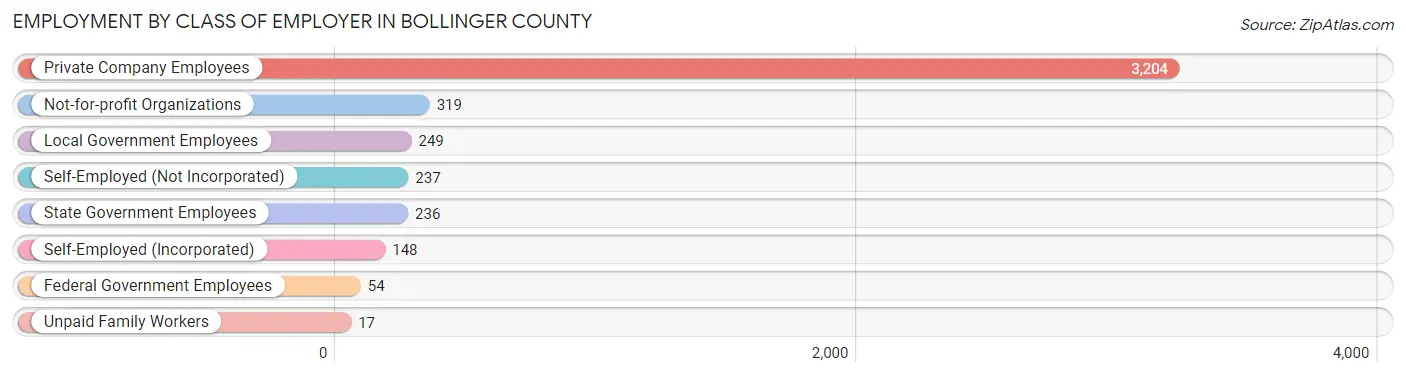 Employment by Class of Employer in Bollinger County