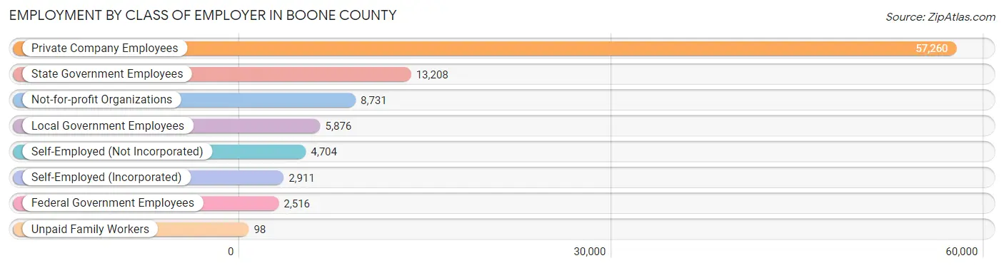 Employment by Class of Employer in Boone County