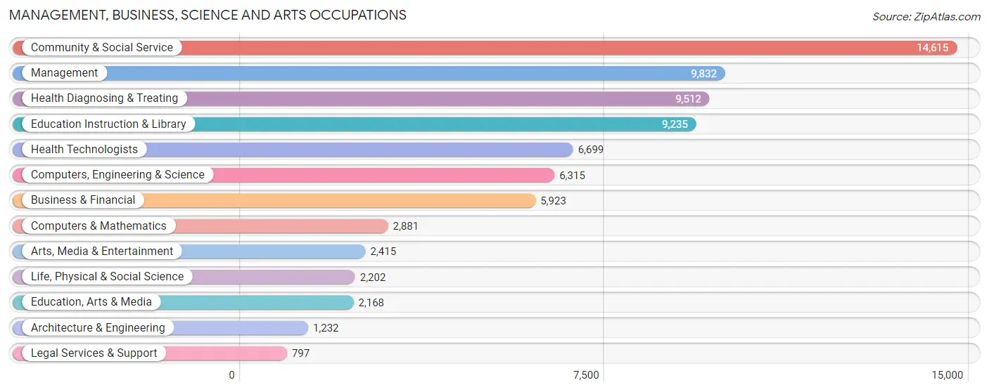 Management, Business, Science and Arts Occupations in Boone County