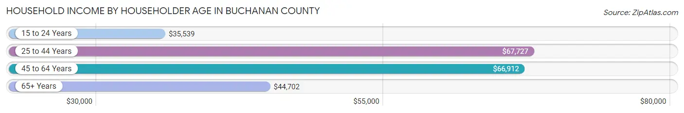 Household Income by Householder Age in Buchanan County