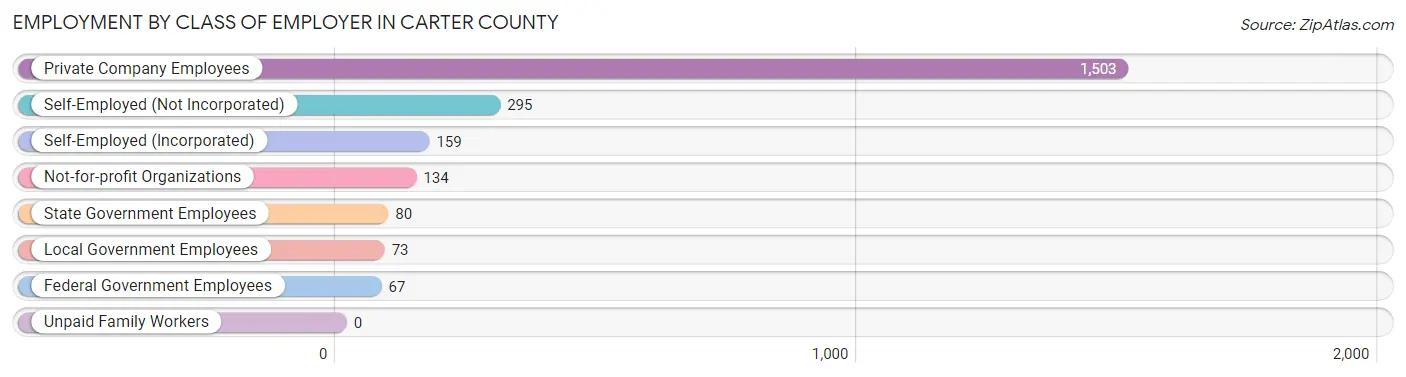 Employment by Class of Employer in Carter County