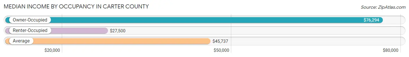 Median Income by Occupancy in Carter County