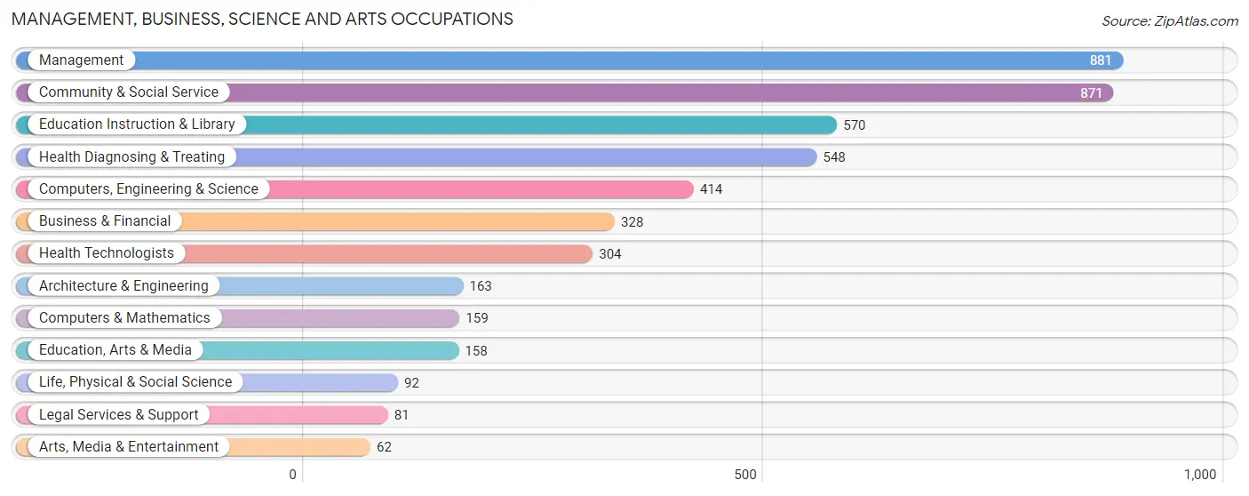 Management, Business, Science and Arts Occupations in Clinton County