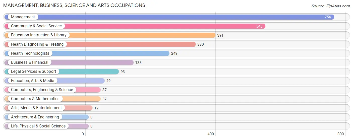 Management, Business, Science and Arts Occupations in Dallas County