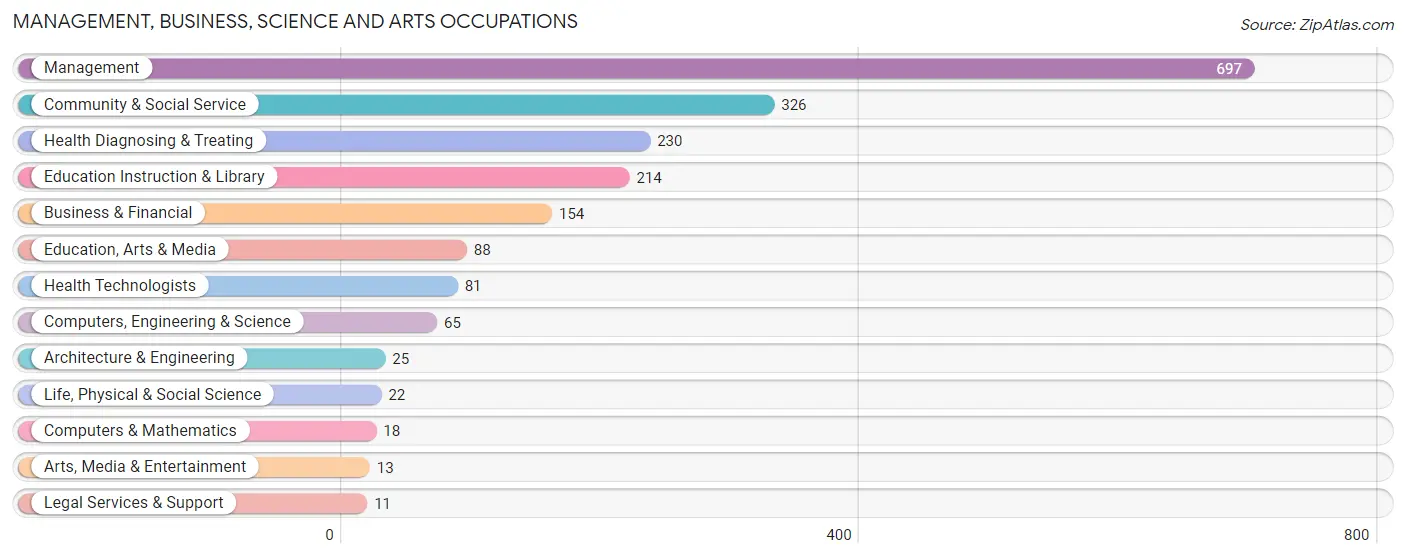 Management, Business, Science and Arts Occupations in DeKalb County