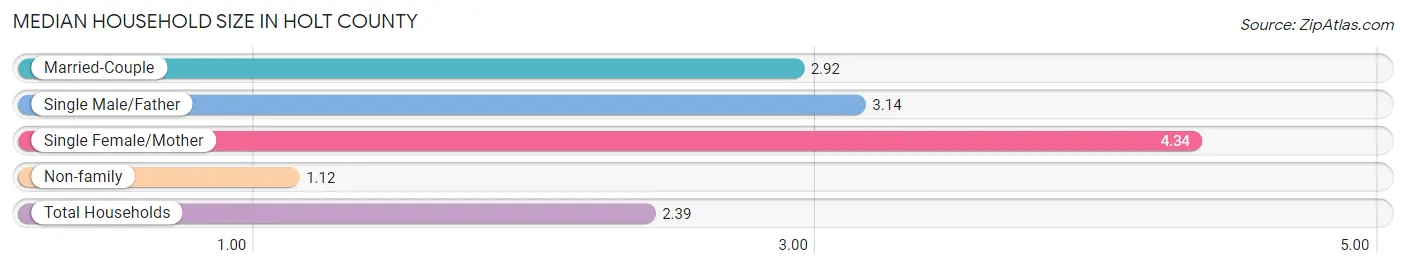Median Household Size in Holt County