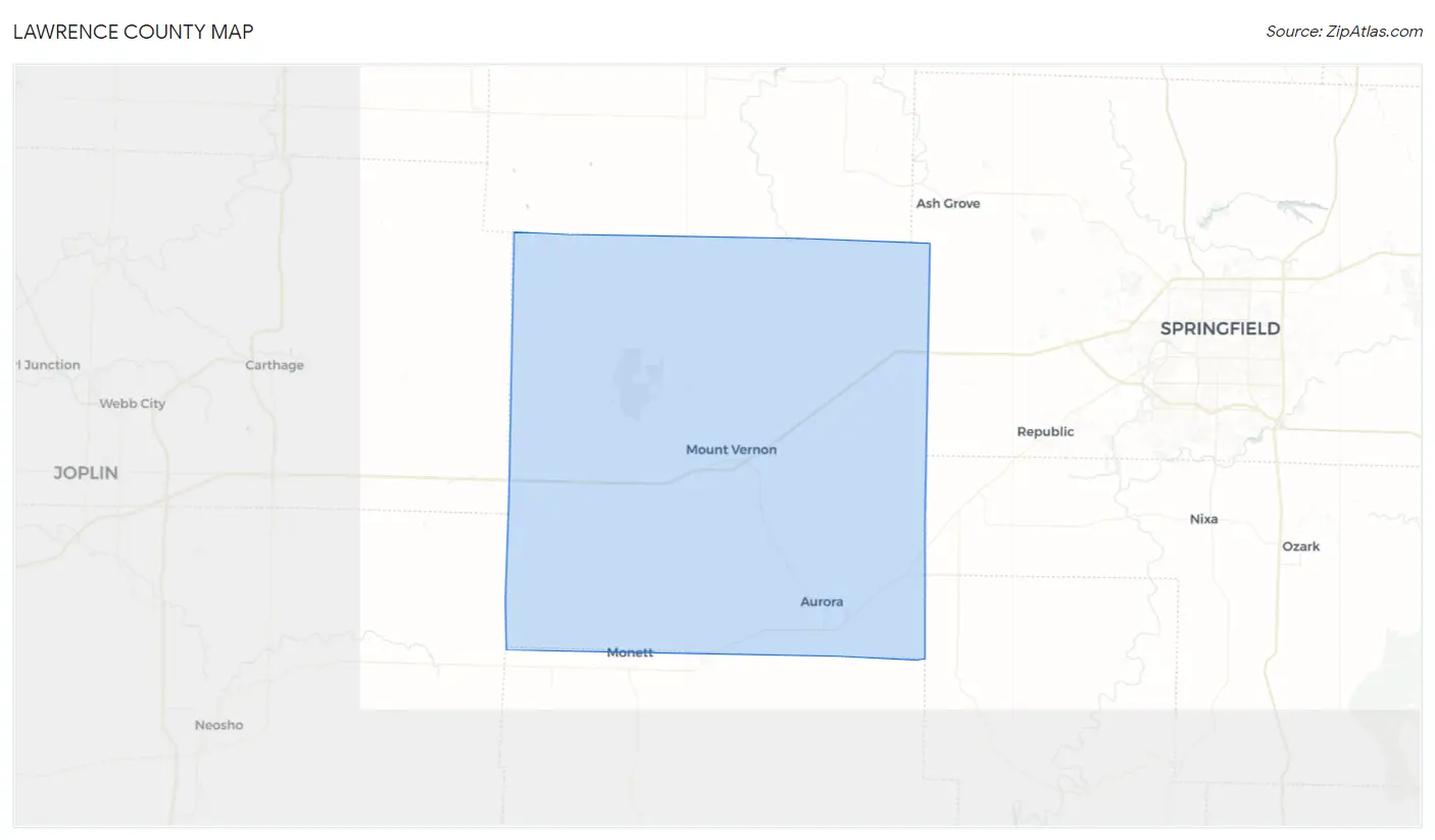 Lawrence County Map