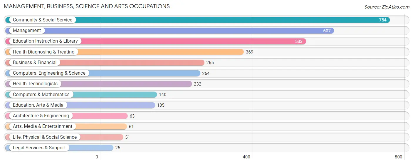 Management, Business, Science and Arts Occupations in Macon County