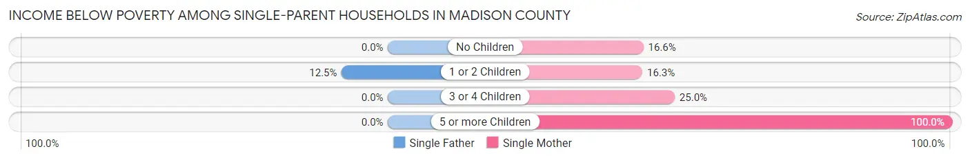 Income Below Poverty Among Single-Parent Households in Madison County