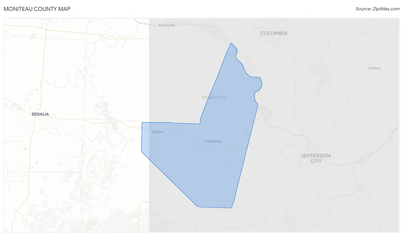 Moniteau County Map