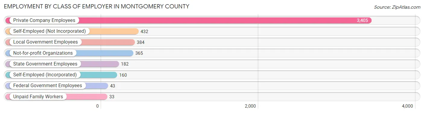 Employment by Class of Employer in Montgomery County