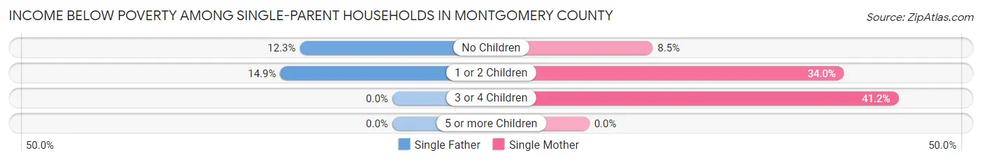 Income Below Poverty Among Single-Parent Households in Montgomery County