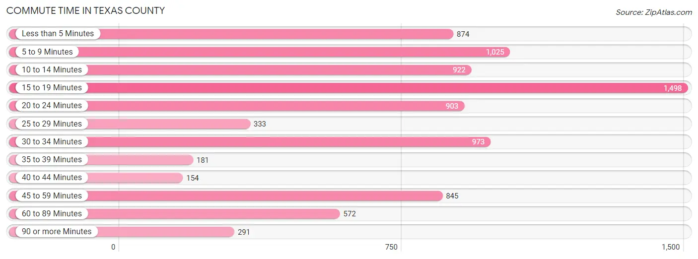 Commute Time in Texas County