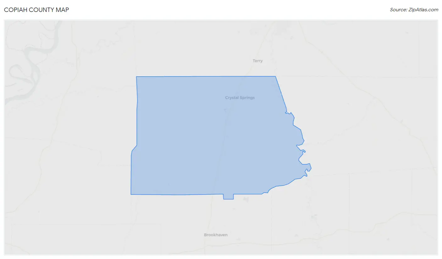 Copiah County Map