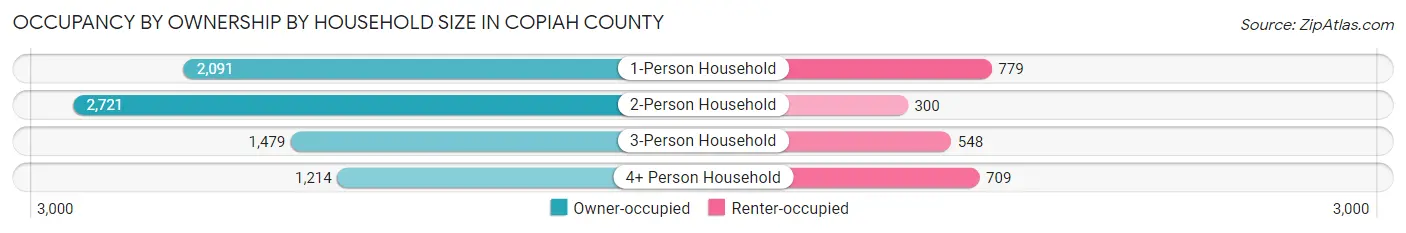 Occupancy by Ownership by Household Size in Copiah County