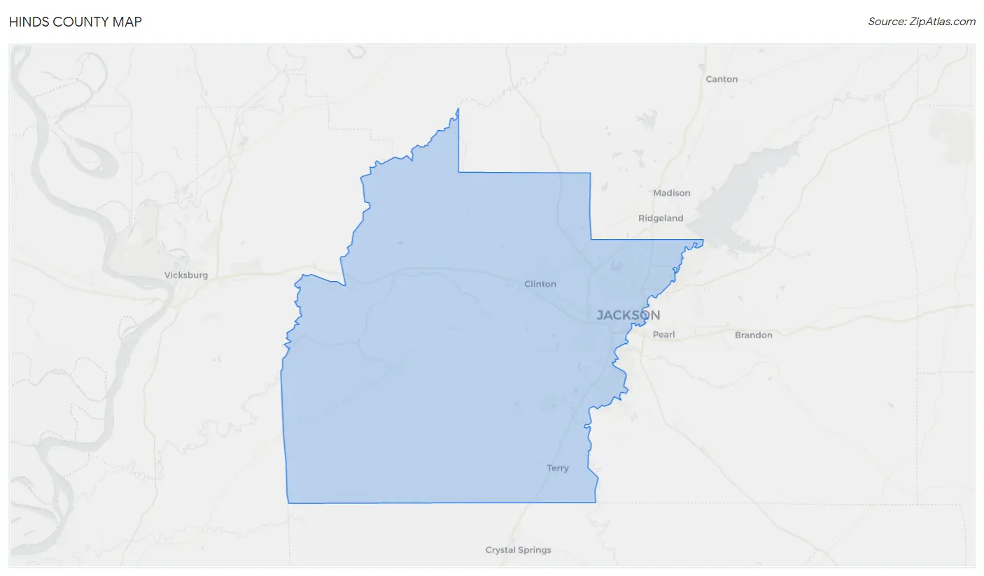 Hinds County Map