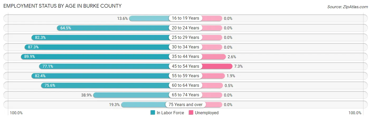 Employment Status by Age in Burke County