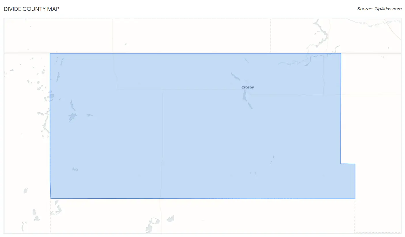 Divide County Map