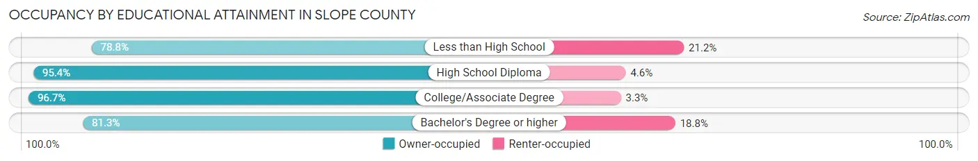 Occupancy by Educational Attainment in Slope County