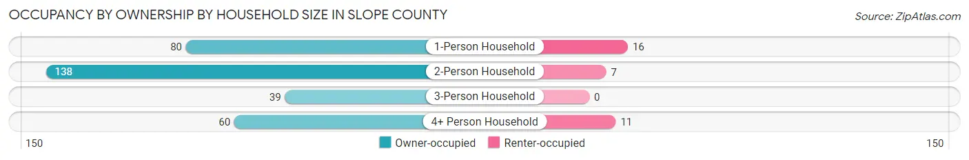 Occupancy by Ownership by Household Size in Slope County