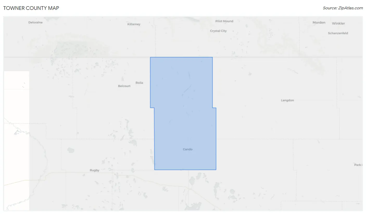 Towner County Map