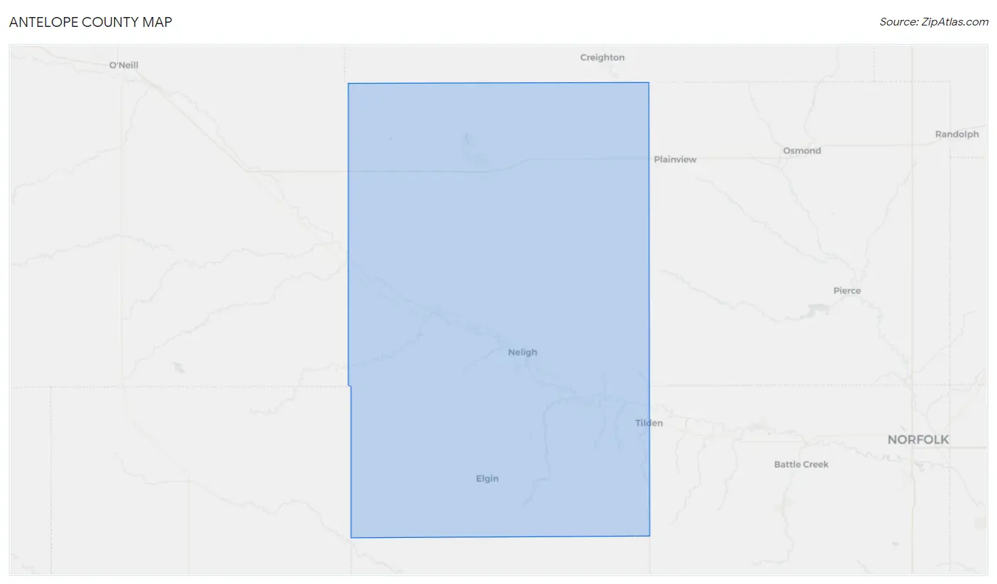 Antelope County Map