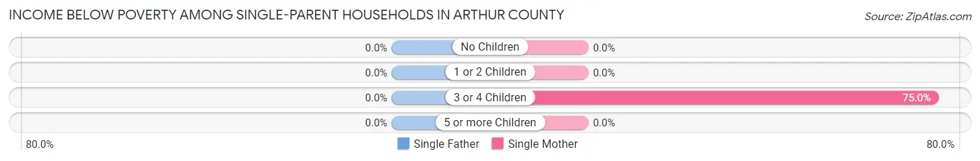 Income Below Poverty Among Single-Parent Households in Arthur County