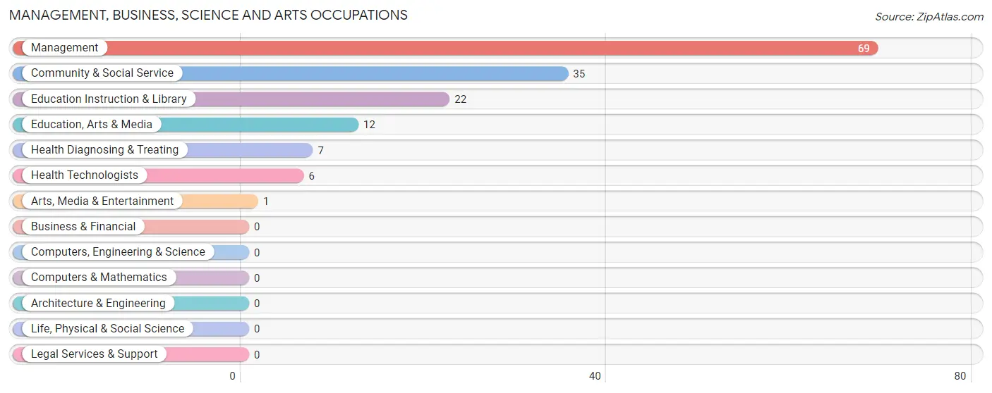 Management, Business, Science and Arts Occupations in Arthur County