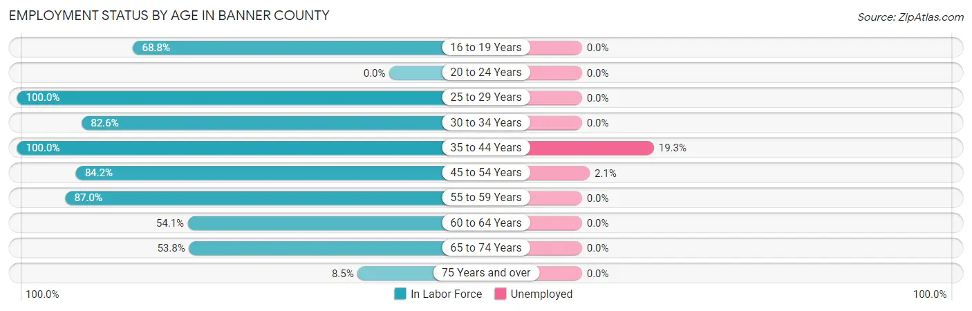 Employment Status by Age in Banner County