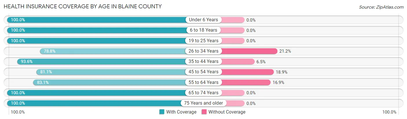 Health Insurance Coverage by Age in Blaine County