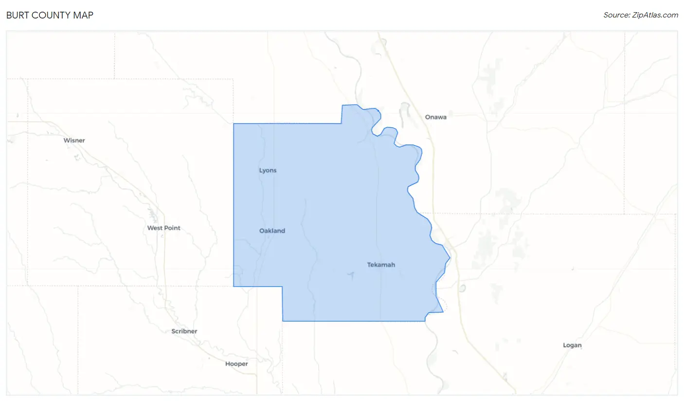 Burt County Map