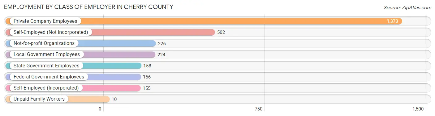 Employment by Class of Employer in Cherry County