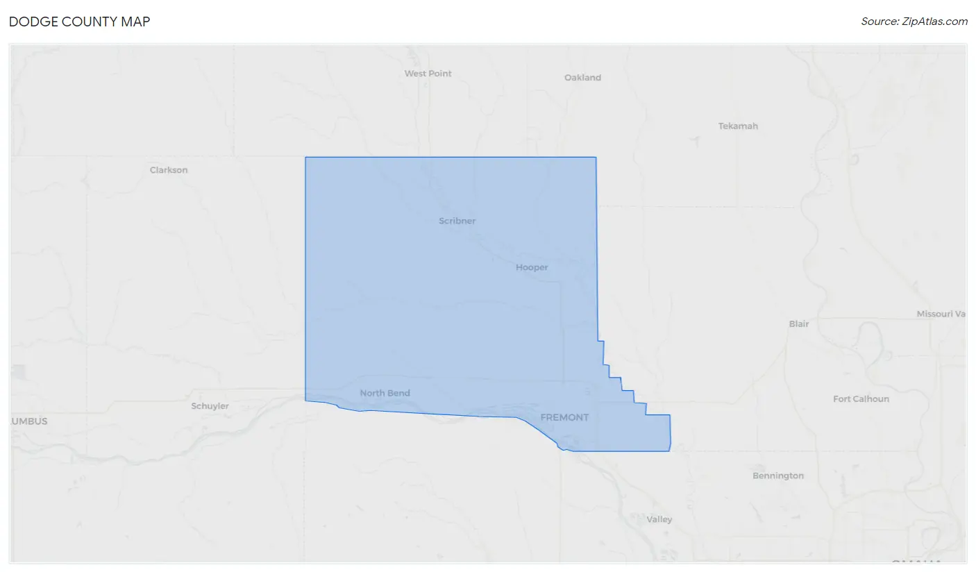 Dodge County Map