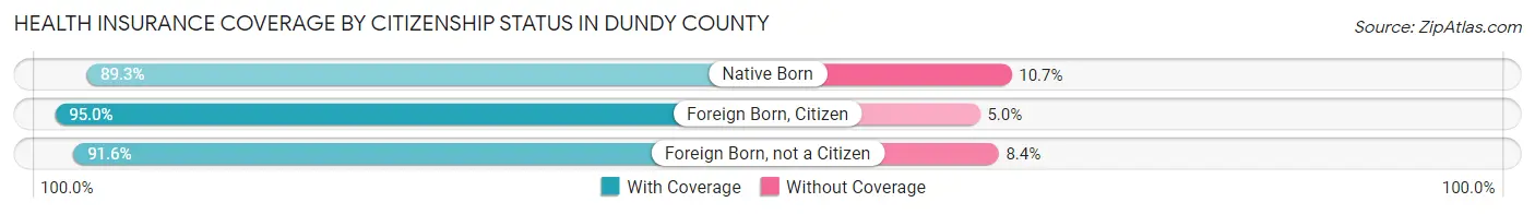 Health Insurance Coverage by Citizenship Status in Dundy County