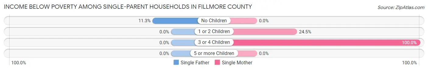 Income Below Poverty Among Single-Parent Households in Fillmore County
