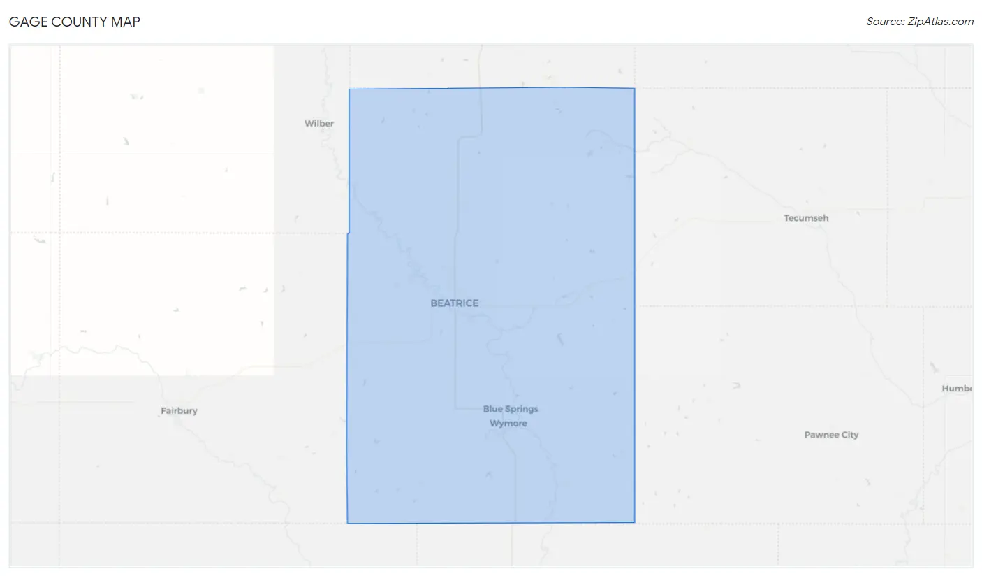 Gage County Map