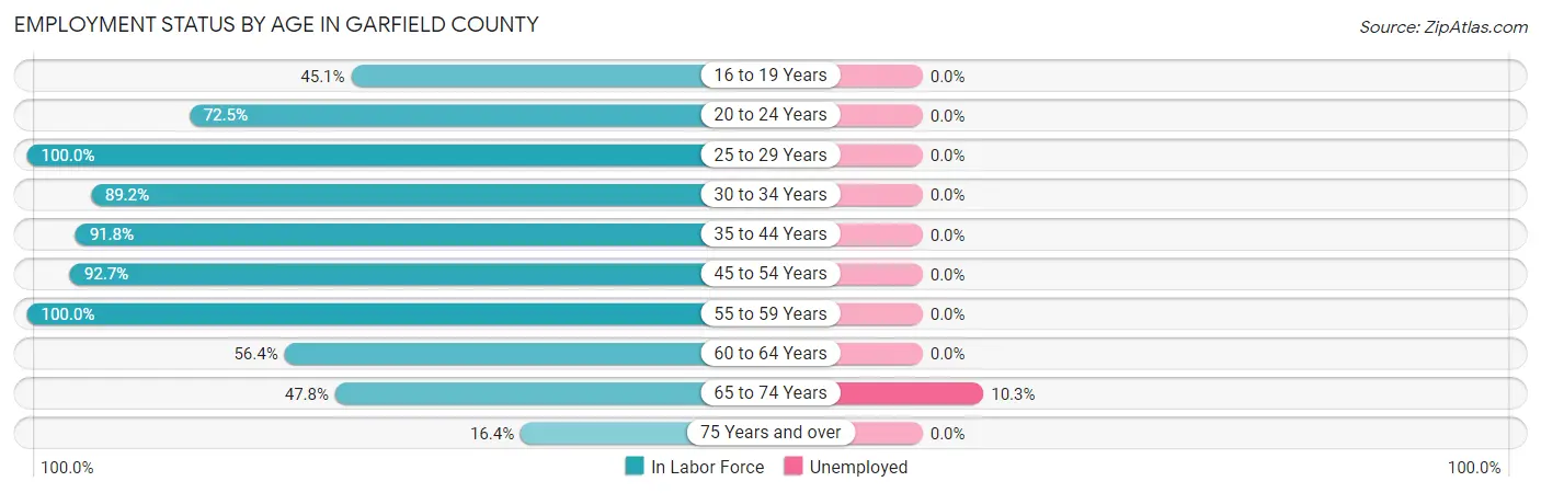 Employment Status by Age in Garfield County