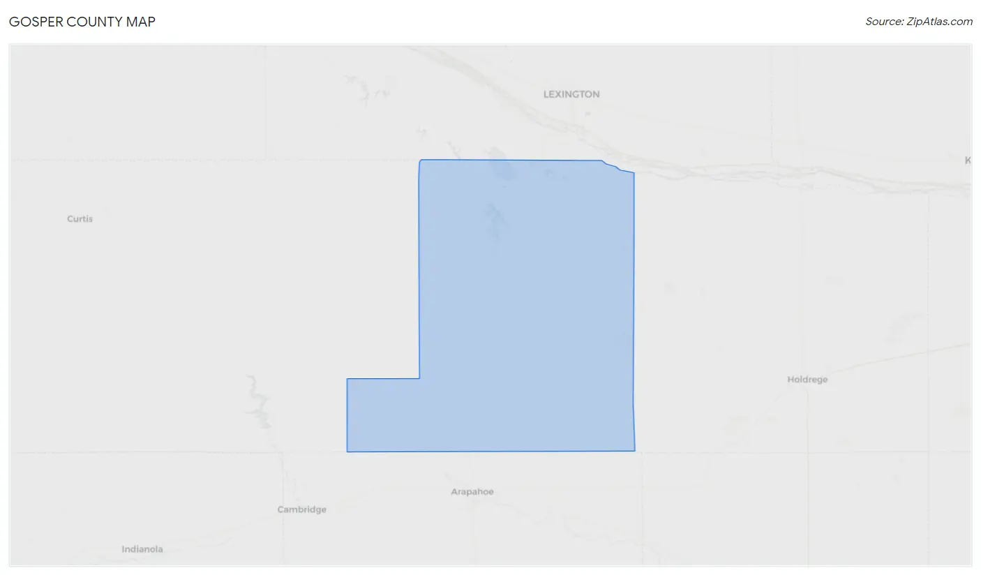Gosper County Map