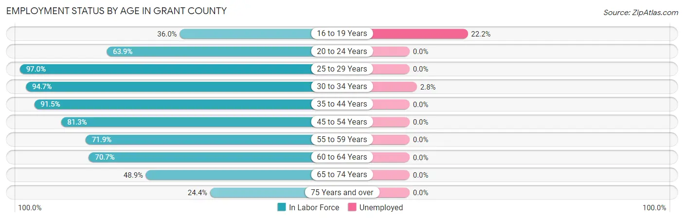 Employment Status by Age in Grant County