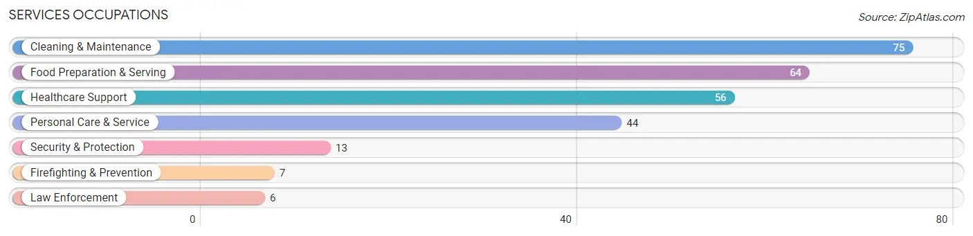 Services Occupations in Harlan County
