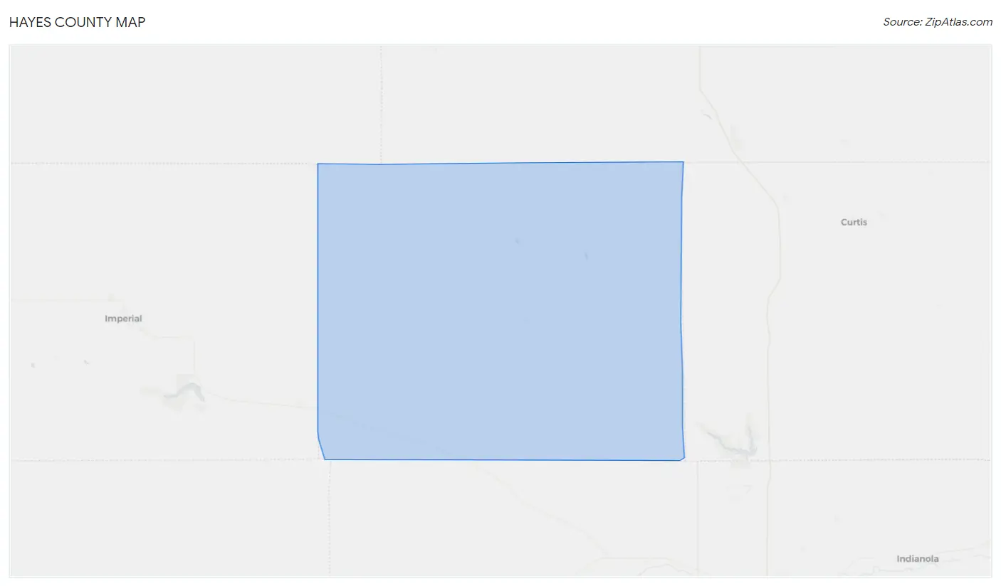 Hayes County Map