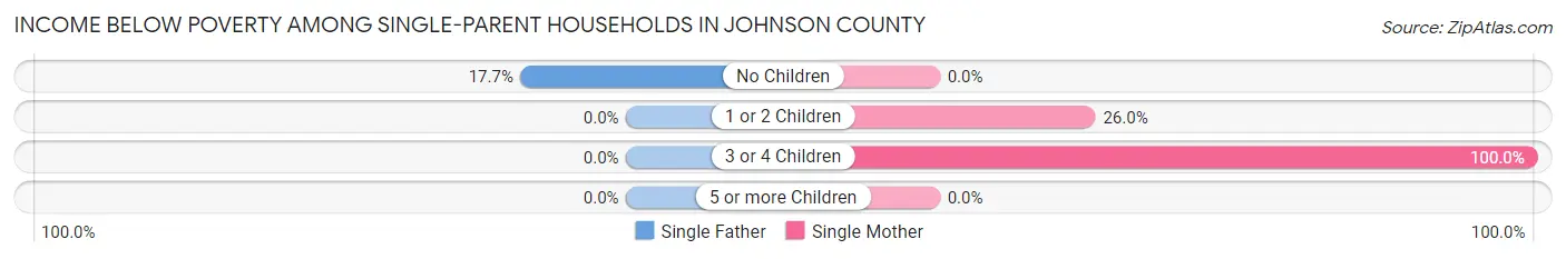 Income Below Poverty Among Single-Parent Households in Johnson County